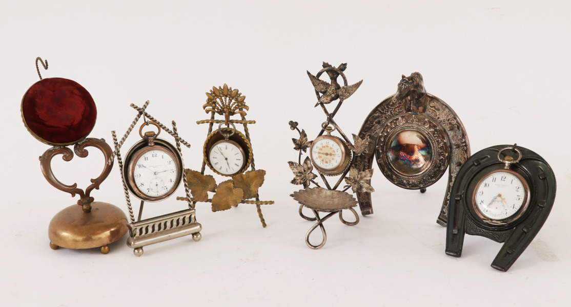 Fickursställ 6st varav 4st med fickur, 1900-talets början