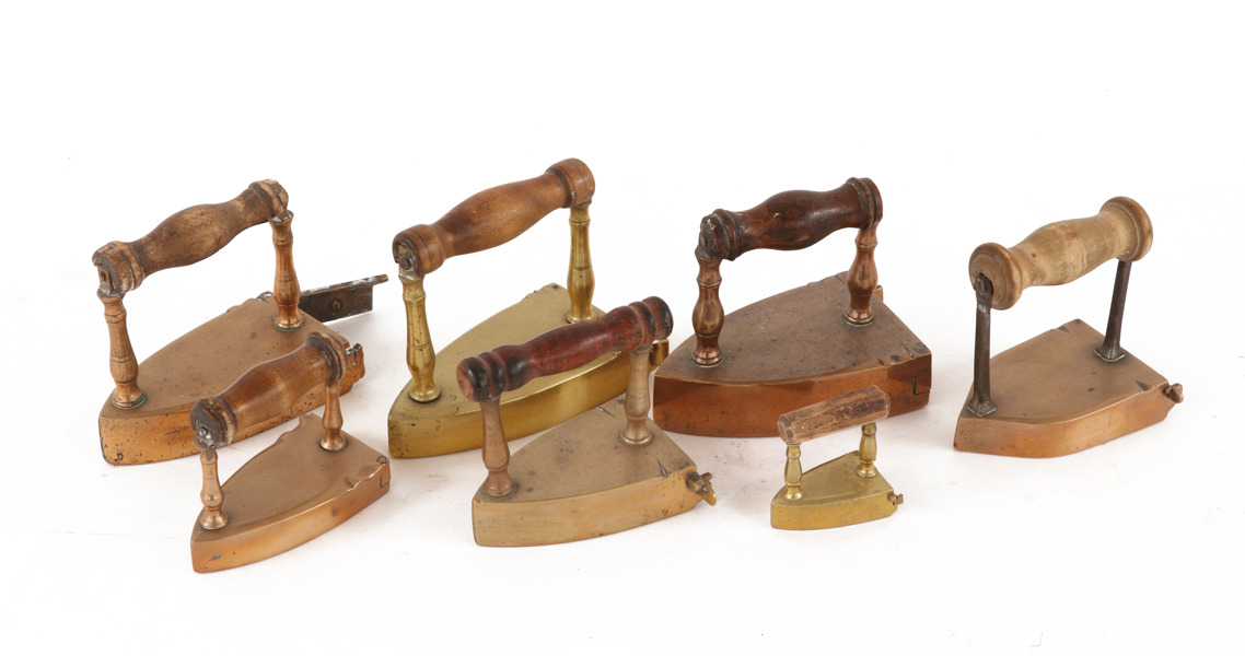 Strykjärn 7st, 1800-tal