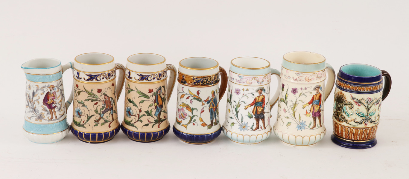 Sejdlar 7st, Rörstrand, 18/1900-tal