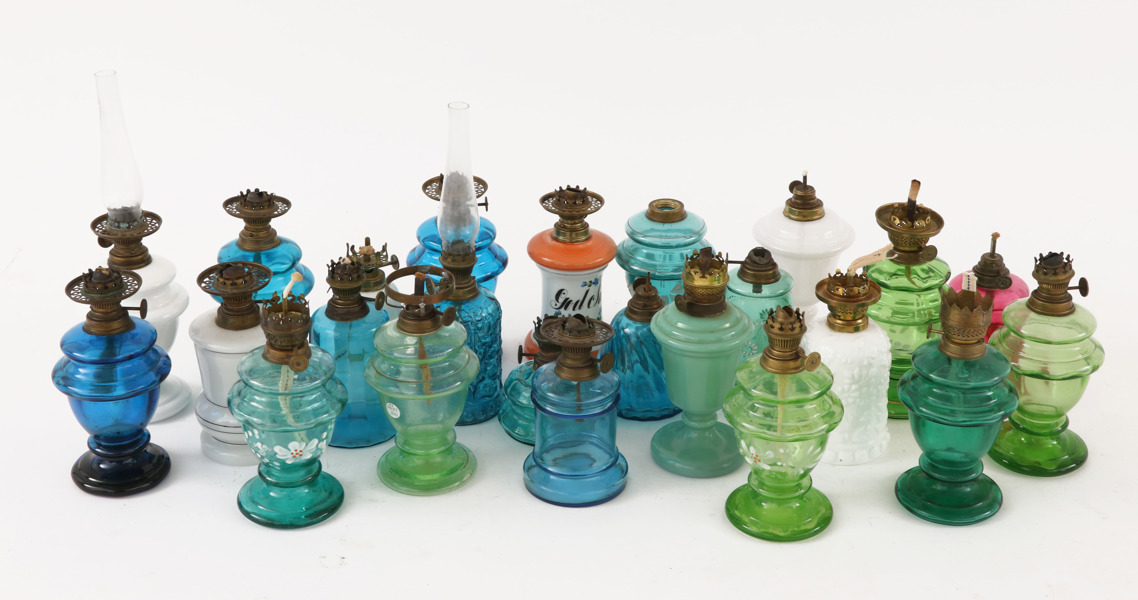 Bordsfotogenlampor 24st, tidigt 1900-tal