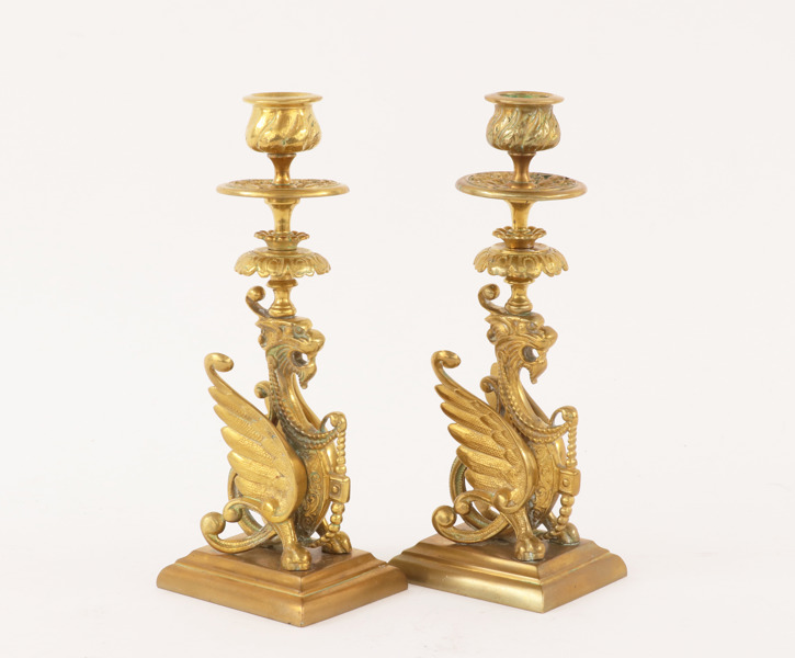 Ljusstakar ett par, omkring år 1900