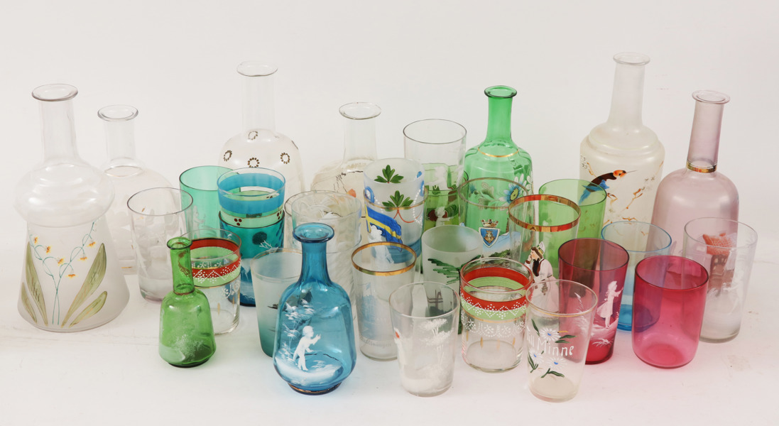 Parti glas och vattenkaraffer, 1900-talets början