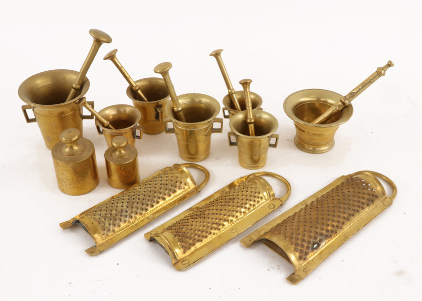 Mässing 12 delar, 18/1900-tal