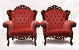 Fåtöljer ett par, rokokostil, 1900-tal