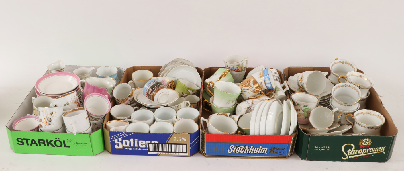 Parti kaffegods, bl.a. Carl TIelsch, 18/1900-tal