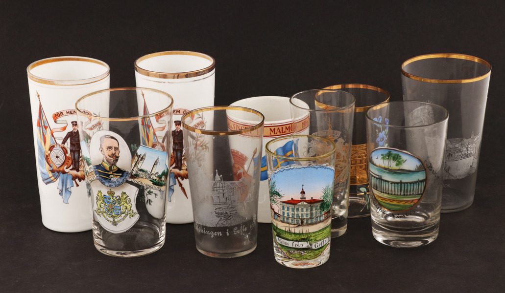 Minnesglas 10st, omkring år 1900