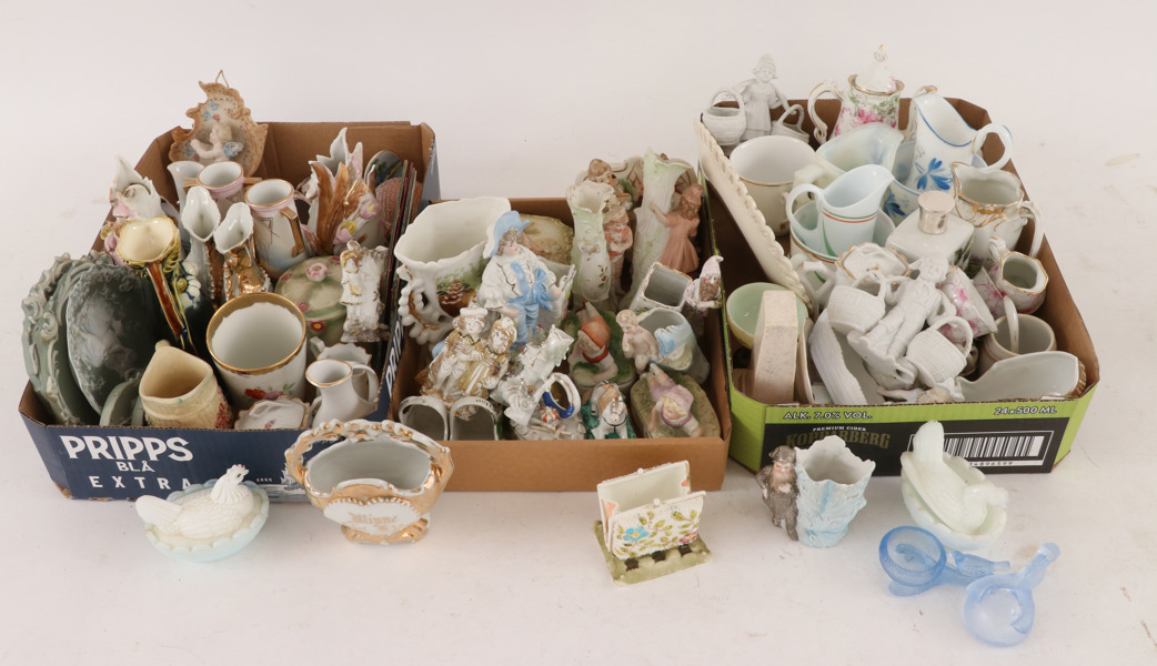 Parti porslin, mestadels tidigt 1900-tal