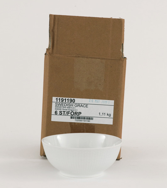 Skålar 6st, "Swedish Grace - Snö", Rörstrand