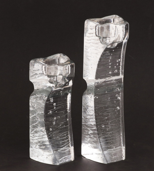 Ljusstakar 2st, "Connect", Kjell Engman för Kosta Boda