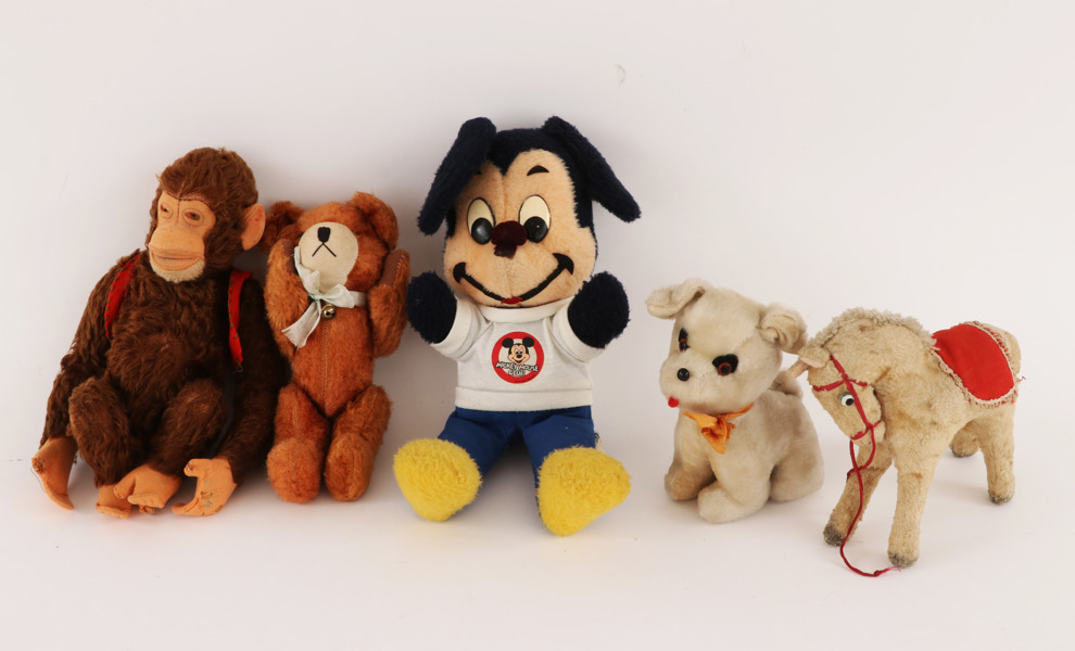 Leksaker 5 delar, bl.a. omkring 1900-talets mitt