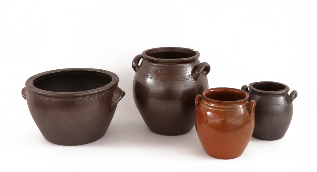 Syltkrukor 4st, mestadels Höganäs