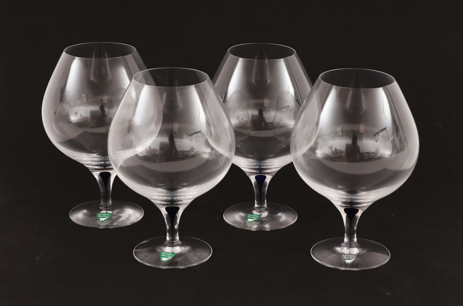 Konjaksglas 4st, "Intermezzo", Erika Lagerbielke för Orrefors