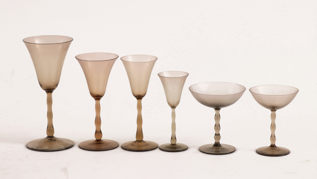 Glasservisdelar, "Stork", Simon Gate, Orrefors/Sandvik