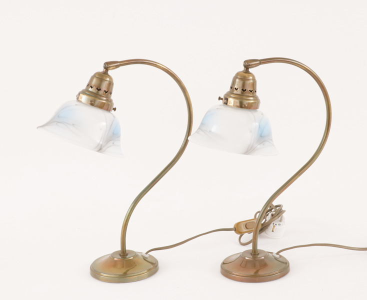 Bordslampor ett par, Karlskrona Lampfabrik, 1900-talets slut