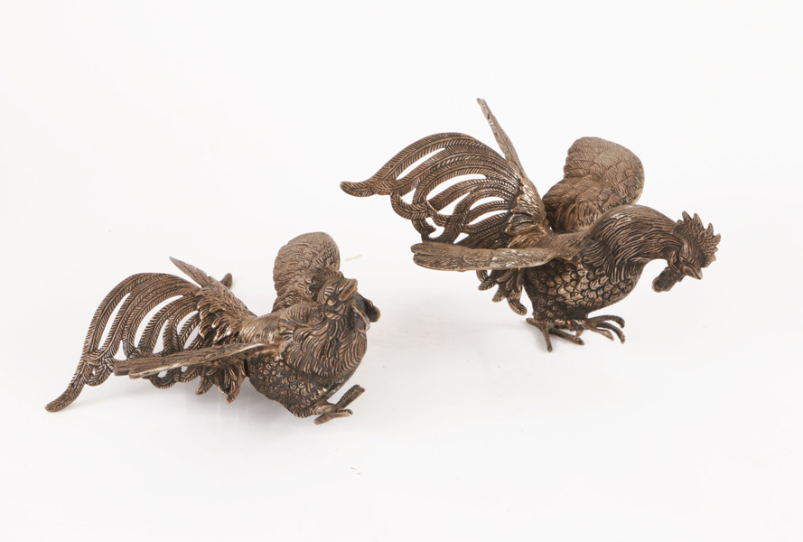 Bordsdekorationer ett par, silver, Irak, 1900-tal