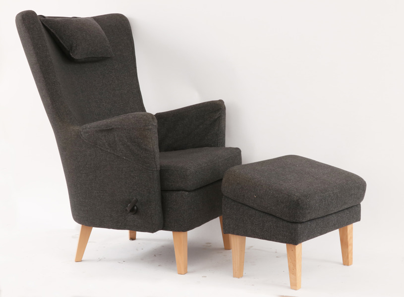 Fåtölj med fotpall, "Omtänksam", IKEA, 2000-tal