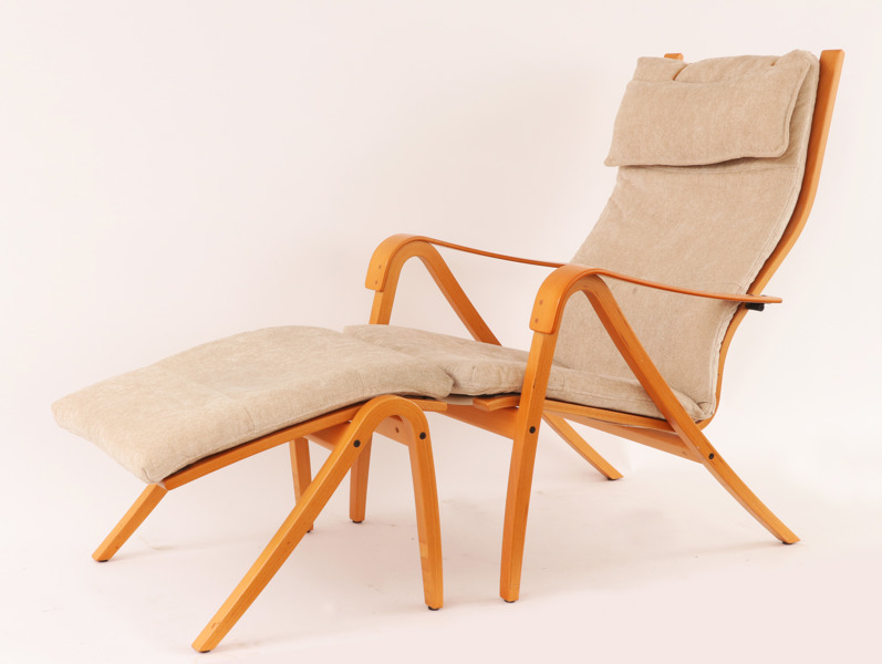 Fåtölj med fotpall, "Rimbo", Simo Heikkilä för IKEA, 1990-tal