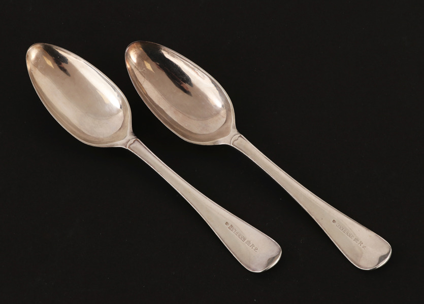 Matskedar ett par, silver, 1799