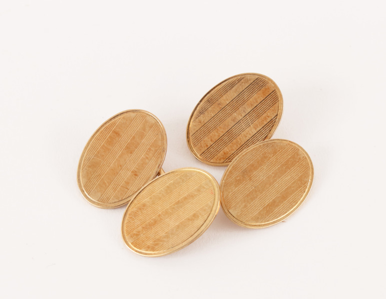 Manschettknappar ett par, 14k