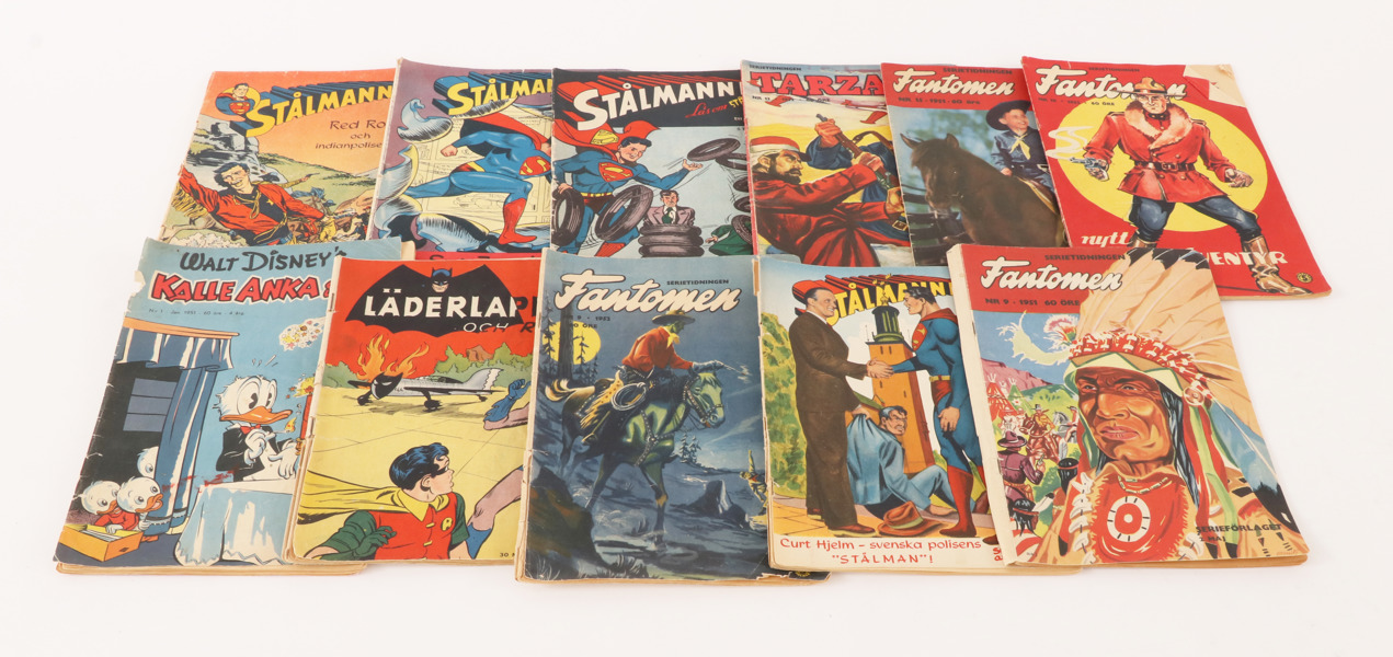 Serietidningar 11st, 1950-tal