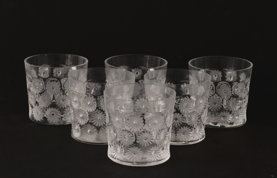 Whiskeyglas 6st, Lalique, Frankrike