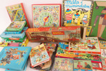 Parti äldre spel, pussel, m.m.