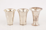 Bägare 3st, silver, 1900-tal