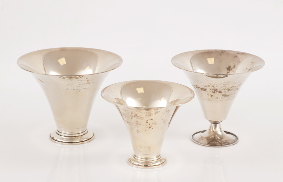 Skålar 3st, silver, 1900-tal