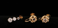 Örhängen ett par samt hänge, 18k