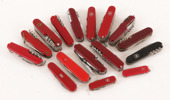 Fällknivar 16st, bl.a. Victorinox