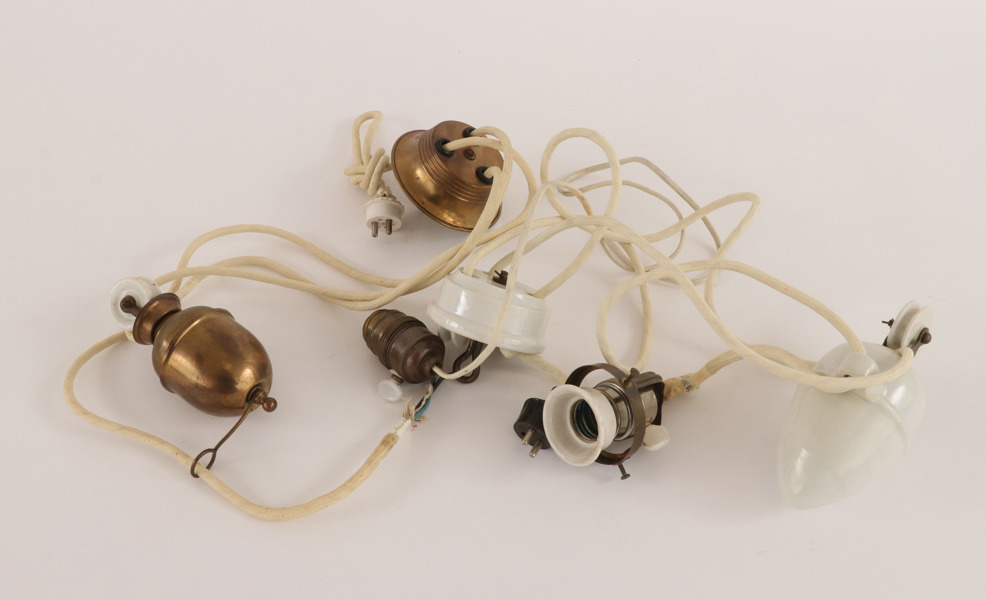 Delar till skomakarlampor, tidigt 1900-tal