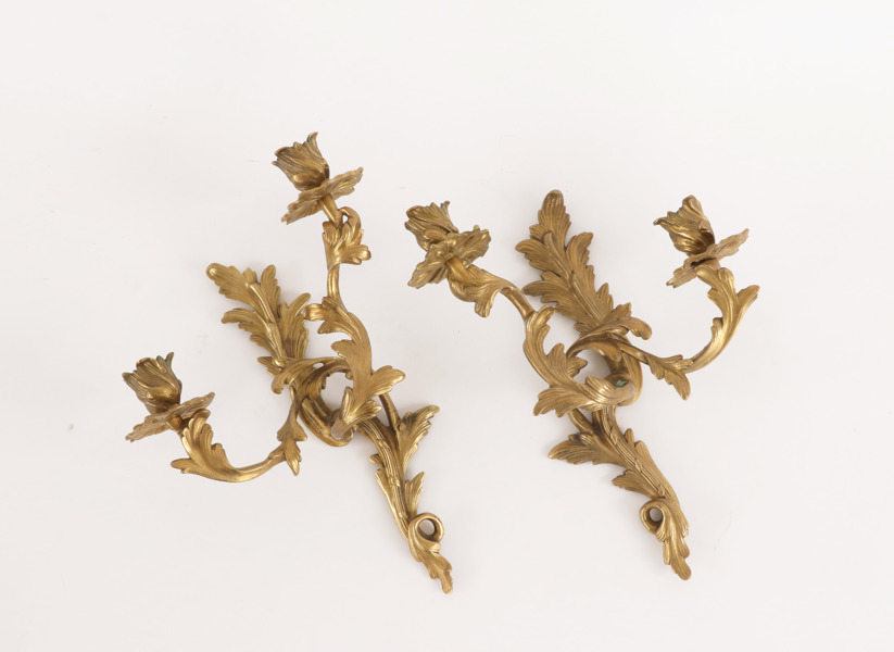 Väggappliquer ett par, Louis XV stil, 18/1900-tal