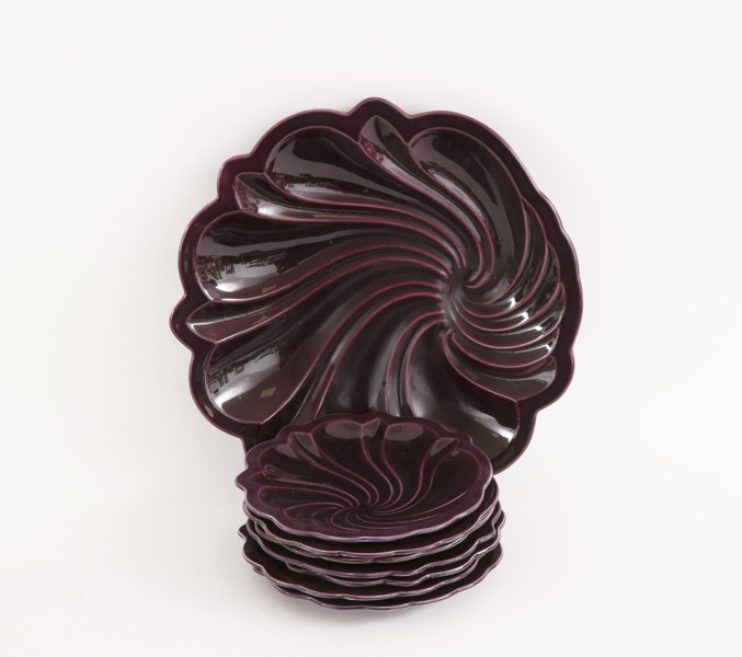 Uppläggningsfat med 7st assietter, UE-Gefle