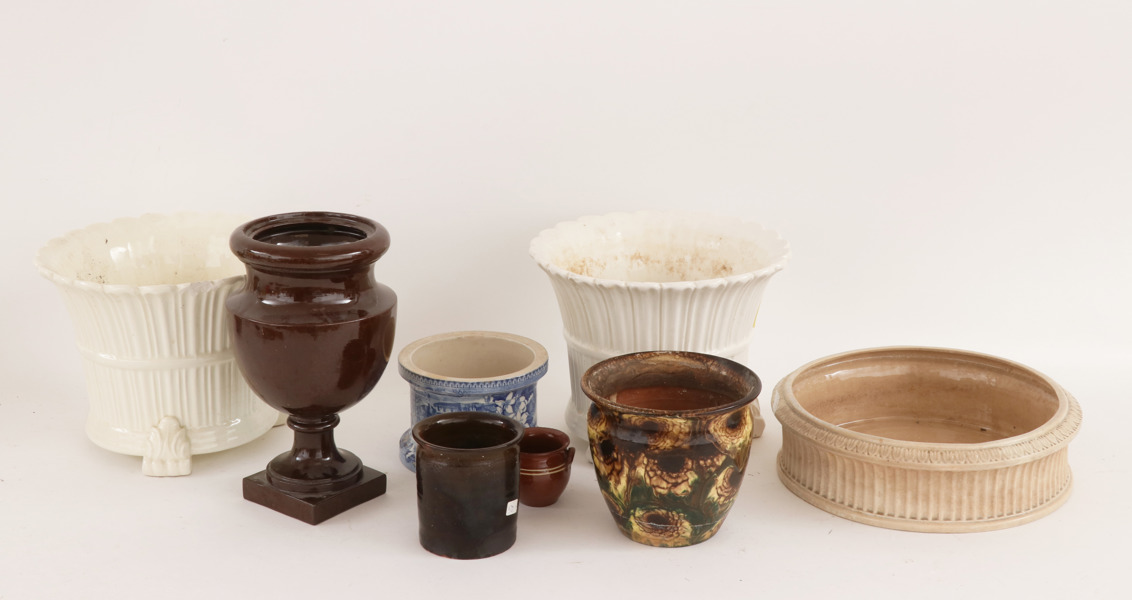 Keramik 8 delar, bl.a. 1800-tal