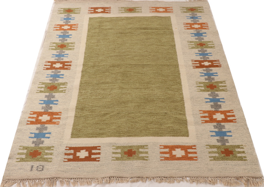 Röllakanmatta, monogramsignerad IB