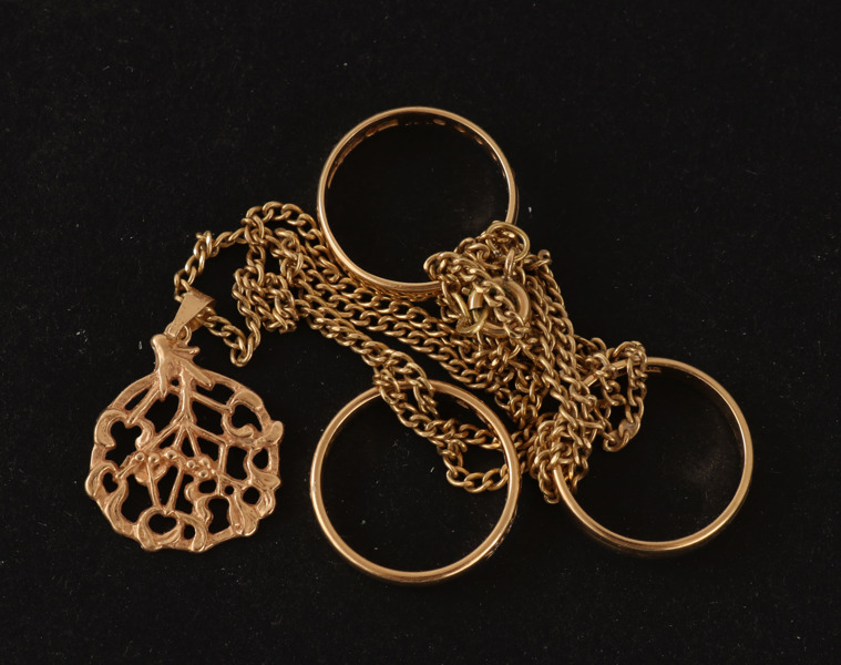Smycken 4 delar, 18k
