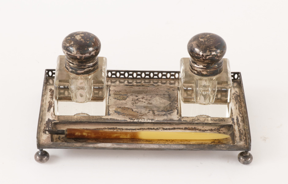 Skrivställ i silver, 1912