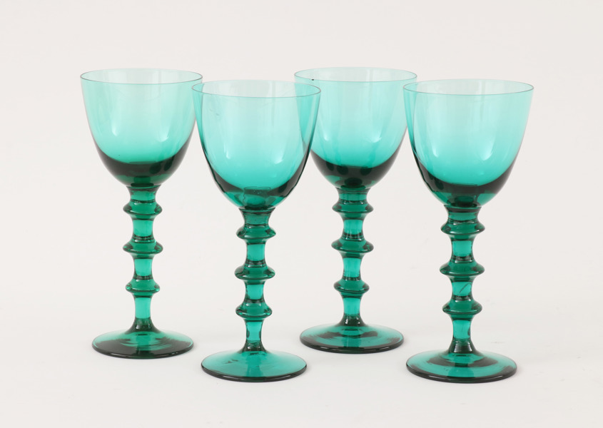 Vitvinsglas 4st, Gerda Strömberg för Strömbergshyttan