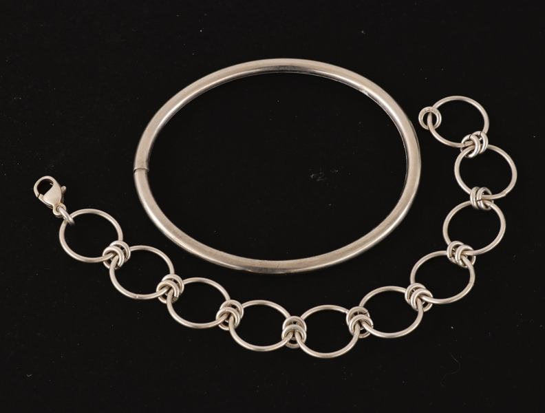 Armband 2st, silver, bl.a. Horst Hanke