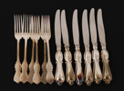 Bordsbestick 12 delar, silver, "Olga", GAB, Stockholm