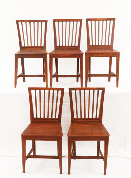 Stolar 5st, allmoge, Leksandsmodell, 1800-tal