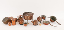 Parti kopparföremål, bl.a. 1800-tal