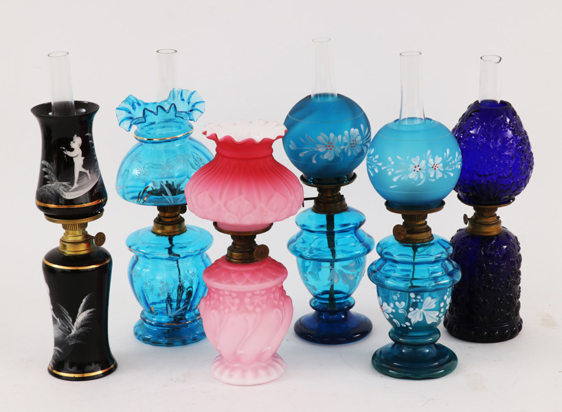 Bordsfotogenlampor 6st, tidigt 1900-tal