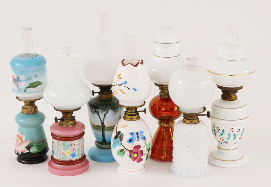 Bordsfotogenlampor 7st, 1900-talets början