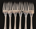 Matgafflar 6st, silver, 1813/1825