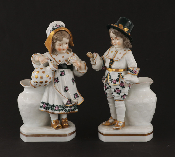 Figuriner ett par, Neapel-liknande stämpel, 1900-tal