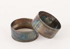 Servettringar 2st, silver, 1900-tal