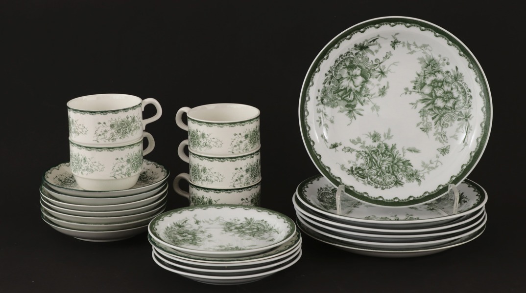 Servisdelar, "Grön Anna", Rörstrand, bl.a. 2000-tal