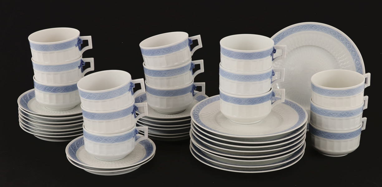 Servisdelar, "Vifte Blå", Arnold Krogh för Royal Copenhagen