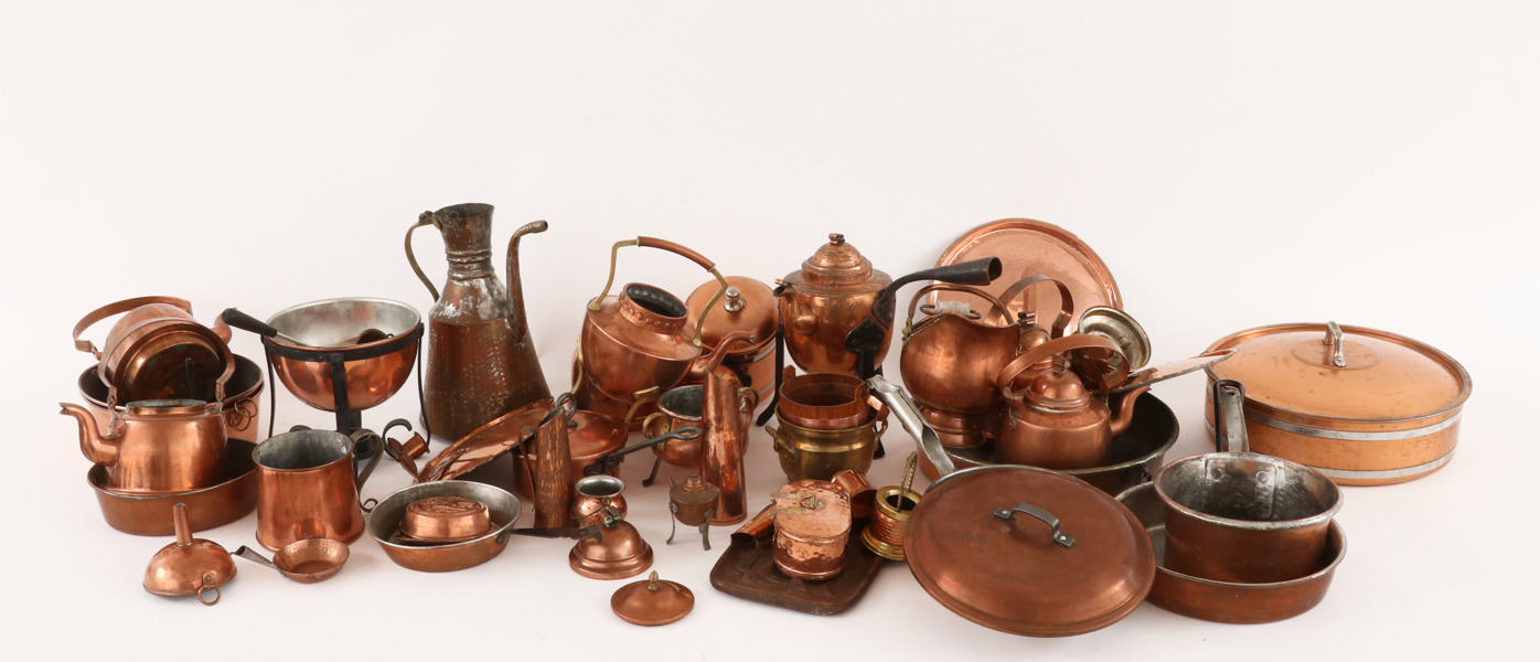 Parti kopparföremål